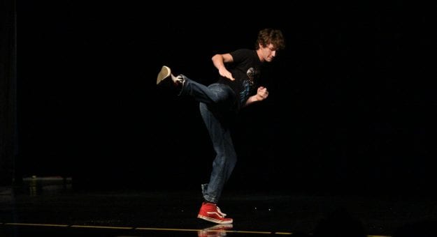 Joel doing Tae Kwon Do