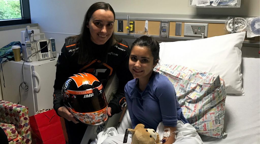 Cassie Gannis With Young Patient Courtesy Of Ism Raceway