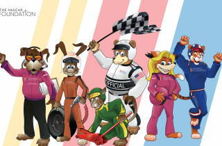 Zoom Meeting Background All Characters Stripes 01