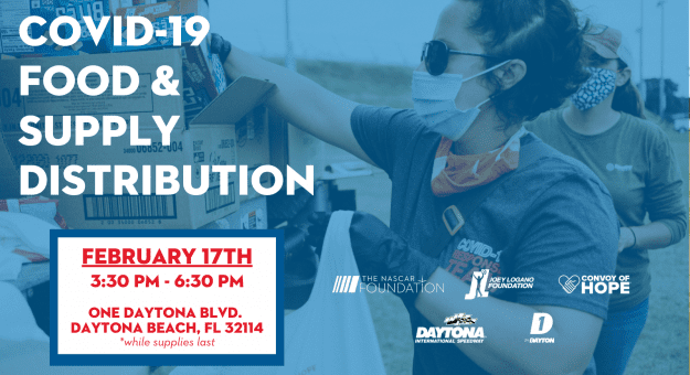 Visit The NASCAR Foundation, Joey Logano Foundation, ONE DAYTONA and Daytona International Speedway to Host Convoy of Hope Food Distribution February 17 page